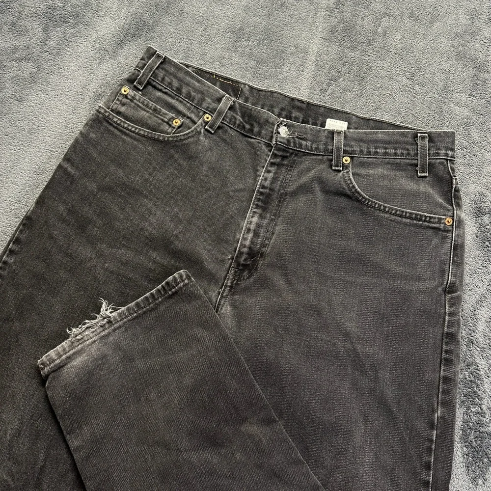 Vintage Levi's 505 Jeans Mens 36x34 Black Regular Fit Straight Leg (36x33)